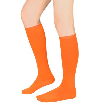 Womens Athletic Socks Knee High Running Socks Baseball Sock Over the Calf Socks 1 Pack Oange