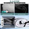 Hikenture Ski Gloves Snow Glove for Men&Women, 3M Thinsulate Waterproof Snowboard Gloves, Insulated Touchscreen Snowmobile Glove for Cold Weather, Windproof Warm Skiing Gloves with Pocket view 2
