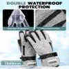 Hikenture Ski Gloves Snow Glove for Men&Women, 3M Thinsulate Waterproof Snowboard Gloves, Insulated Touchscreen Snowmobile Glove for Cold Weather, Windproof Warm Skiing Gloves with Pocket view 3