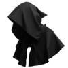 HKSICHENGKEJI Medieval Cowl Hooded Cloak Halloween Costume Hood Cape Hat Monk Priest Knight Robe Short Cosplay Poncho Cape Unisex Adults view 2