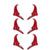 3Pairs Devil Horns Hair Clip Cute Halloween Horn Clips Fashion Cosplay Headdress Red view 1