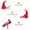 3Pairs Devil Horns Hair Clip Cute Halloween Horn Clips Fashion Cosplay Headdress Red view 4