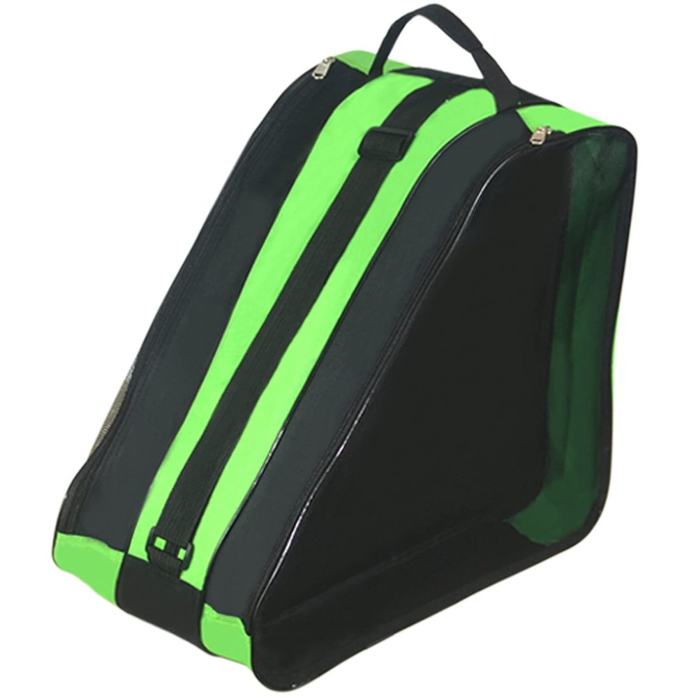 Gooyule Roller Skate Bag with Adjustable Shoulder Strap - Large Capacity Fits Quad, Inline and Most Roller Skating Accessories (Green)