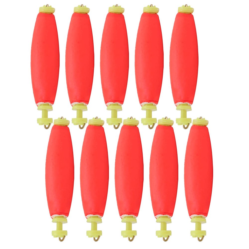 10Pcs EVA Foam Glowing Spring Fishing Floats, Multi Purpose Fish Feed Baits Oval Type, Used for Outdoor Winter Ice Fishing Rod Tools and Equipment, Fishing Float Bobber Foam Spring EVA 10Pcs Glow