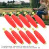 10Pcs EVA Foam Glowing Spring Fishing Floats, Multi Purpose Fish Feed Baits Oval Type, Used for Outdoor Winter Ice Fishing Rod Tools and Equipment, Fishing Float Bobber Foam Spring EVA 10Pcs Glow view 2
