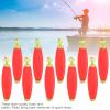 10Pcs EVA Foam Glowing Spring Fishing Floats, Multi Purpose Fish Feed Baits Oval Type, Used for Outdoor Winter Ice Fishing Rod Tools and Equipment, Fishing Float Bobber Foam Spring EVA 10Pcs Glow view 3