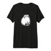 Pallas's cat paws on tail.Stylized art of a cute chonker Premium Tri-blend T-Shirt view 1
