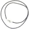 2.2.5 Certified Round Faceted Black Diamond Beads Designer Chain Necklace With 925 Sterling Silver, Customized Finish & Length, Beautiful Unisex Necklace, Great Sparkle! (18 Inch, Yellow Gold Finish) view 1