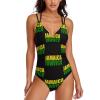 Bikini Jamaica Flag Bathing Suit Women's Swimwear One-Piece Swimsuit Tummy Control Swimsuits 2XL view 1