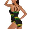 Bikini Jamaica Flag Bathing Suit Women's Swimwear One-Piece Swimsuit Tummy Control Swimsuits 2XL view 3