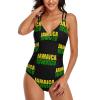 Bikini Jamaica Flag Bathing Suit Women's Swimwear One-Piece Swimsuit Tummy Control Swimsuits 2XL view 4