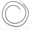 2.2.5 Certified Round Faceted Black Diamond Beads Designer Chain Necklace With 925 Sterling Silver, Customized Finish & Length, Beautiful Unisex Necklace, Great Sparkle! (20 Inch, White Gold Finish) view 3