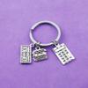 1Pc Ancient Silver Calculator, Dollar, Accountant Graduation Gift, Keychain Backpack Pendant view 4