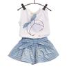 AnFeng Kids Clothing Girls Cute Shorts Top Pattern Set Girl Grid Bow Shirt Girls Outfits&Set onsies3-6 Months Girls (White, 120) view 1