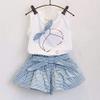 AnFeng Kids Clothing Girls Cute Shorts Top Pattern Set Girl Grid Bow Shirt Girls Outfits&Set onsies3-6 Months Girls (White, 120) view 2