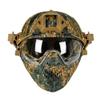 Airsoft Tactical Fast PJ Helmet with Removable Full Face Mask and Goggles for CS Game Wargame Halloween Cosplay view 1
