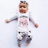 Pants Toddler Print Geometric Baby Set Outfits Letter Infant Girls Tops Girls onsies3-6 Months (White, 12-18 Months) view 2
