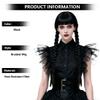 Juziviee Girls Braided Black Wigs for Gothic Costume Women Cute Soft Black Wig with Bangs for Halloween Costume Cosplay JZ025BK view 2
