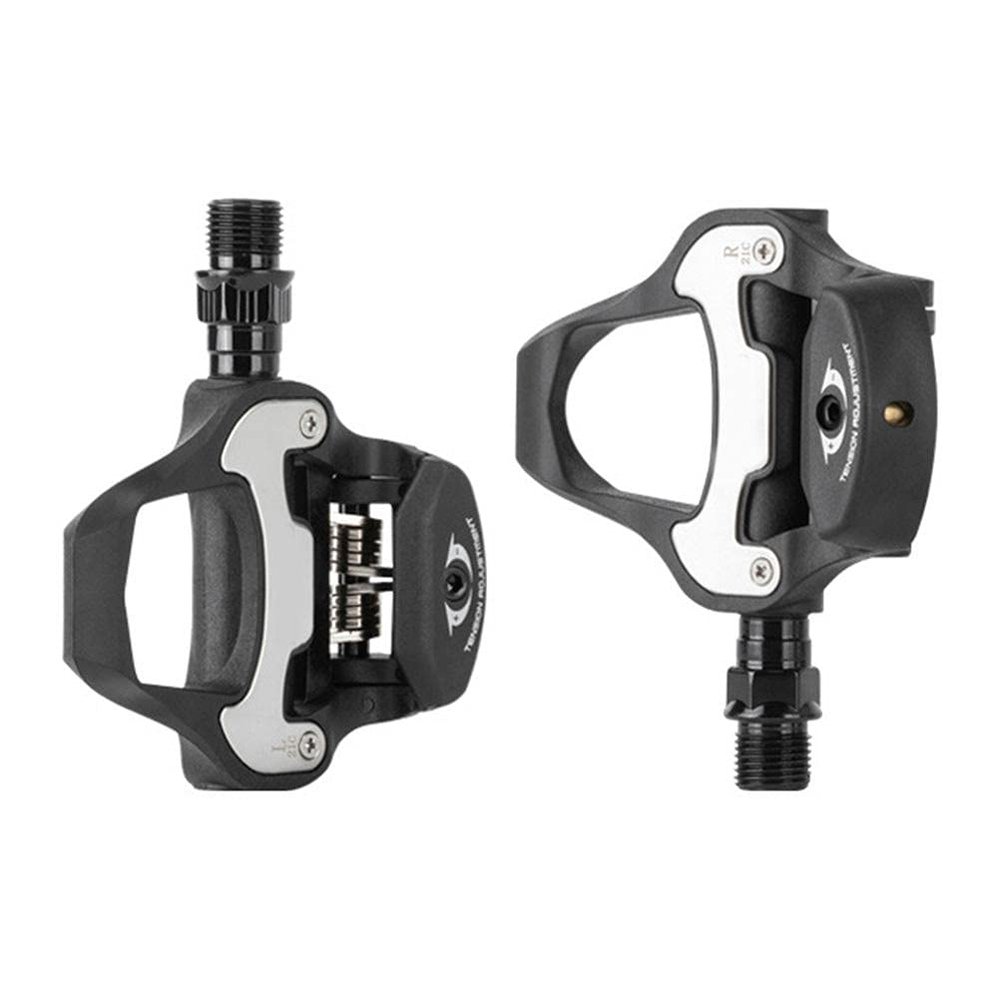 1 Pair Road Bike Pedals Cleats Set Lightweight Self-Locking Cycling Pedals