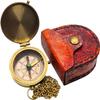 Vintage Brass Pocket Compass  Antique Navigation Compass with Lid, Handmade Maritime Gift for Men, Explorer, or Hiker (Trust in The Lord) view 3