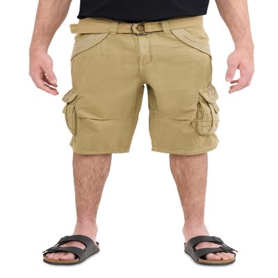 X RAY Mens Cargo Shorts Camo & Solid Colors 12.5" Inseam Knee Length Classic Fit Multi Pocket (Big and Tall Shorts for Men), Twill Taped New Khaki, 44