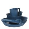 Lifeventure Ellipse Reusable 4-Piece Tableware Set: Knife/Fork/Spoon, Plate, Bowl, Mug for Camping, Travel & Outdoor - Navy view 1