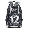 Ansigeren Gold number 12 Basketball Player JA Creative Backpacks Sports Fan Bookbag Travel Student Backpack For Men Women (2) view 1
