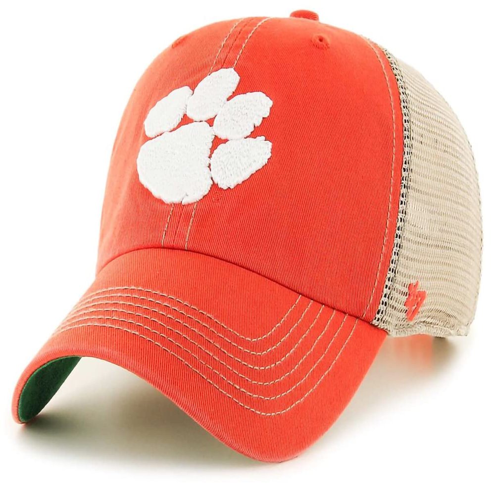 '47 NCAA Trawler Mesh Clean Up Adjustable Hat, Adult One Size Fits All (Clemson Tigers Orange)