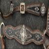 Showman Black Alligator Overlay Single Ear Leather Headstall & Breast Collar Set view 4