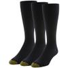 GOLDTOE Men's Mild Compression Over The Calf Socks, Multipairs, Black (3-Pairs), Large view 1