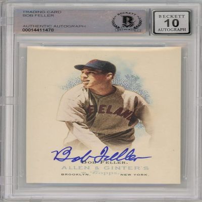 Bob Feller 2006 Topps Allen & Ginter Baseball Autograph Card #289 BAS 10
