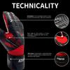 ATHPIK Goalie Goalkeeper Gloves with Pro Fingersaves, Strong Grip for The Toughest Saves, Protection to Prevent Injuries, Fit Match Training, Adult, Youth (Black & red, 9) view 3
