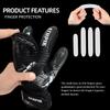 ATHPIK Goalie Goalkeeper Gloves with Pro Fingersaves, Strong Grip for The Toughest Saves, Protection to Prevent Injuries, Fit Match Training, Adult, Youth (Black & White, 6) view 4