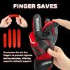 ATHPIK Goalie Goalkeeper Gloves with Pro Fingersaves, Strong Grip for The Toughest Saves, Protection to Prevent Injuries, Fit Match Training, Adult, Youth (Black & red, 7) view 4
