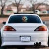 Angry Cat V1 Windshield Rear Window Decal Car Sticker Banner JDM Vinyl Graphics Stance Kanji Drift (Blue, 16" X 19.5") view 3