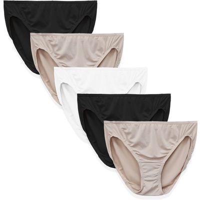 Fruit of the Loom Women's 5 Pack Microfiber Bikini Panties, Multicolor, 6