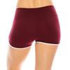 ALWAYS Booty Shorts for Women - Sexy Cute Soft Yoga Dance Dolphin Shorts Burgundy White XS view 4