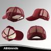 ALLNTRENDS I'ts Beer O'clock Trucker Hat Embroidered Beer Cap Adult Adjustable Funny Drunk Hat (Maroon) view 3