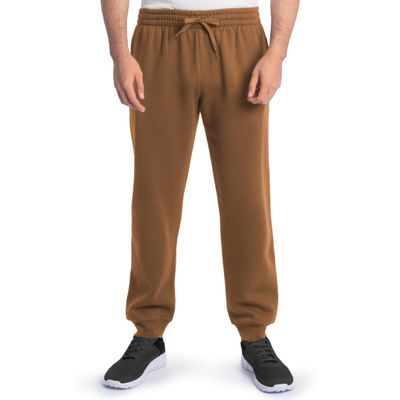 Fruit of the Loom Men's Eversoft Fleece Joggers with Pockets, Relaxed Fit, Moisture Wicking, Breathable, Tapered Sweatpants, Golden Pecan, X-Large