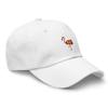 Flamingo Hibiscus hat, Embroidered Flamingo hat, Unisex Flamingo Hats for Women, for Men, Flamingo Gifts. White view 2