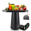 maliven Portable Folding Table and Stool 2 in 1, Lightweight Collapsible Table for Camping Picnic Beach, Small Foldable Table for Party view 1