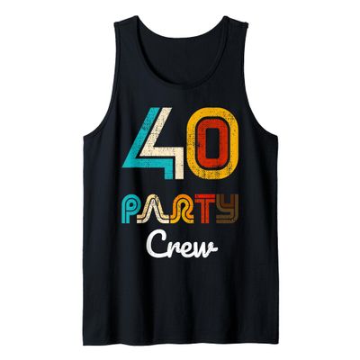 40 Party Crew - 40 Year Old Vintage 1985 40th Birthday Gift Tank Top