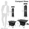 Audoyon Foldable Camping Side Table, Ultralight Small Beach Table Aluminum, Portable Outdoor Table with Carry Bag and Storage for Picnic, Grill, Hiking, Fishing, Sand, Camping Essentials(L) view 3