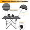 Audoyon Foldable Camping Side Table, Ultralight Small Beach Table Aluminum, Portable Outdoor Table with Carry Bag and Storage for Picnic, Grill, Hiking, Fishing, Sand, Camping Essentials(L) view 4