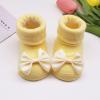 Children Kids Socks Soft Bottom Toddler Shoes Socks Bowkot Princess Socks Floor Socks Girls Size 0-24 (Yellow, 6 Months) view 3