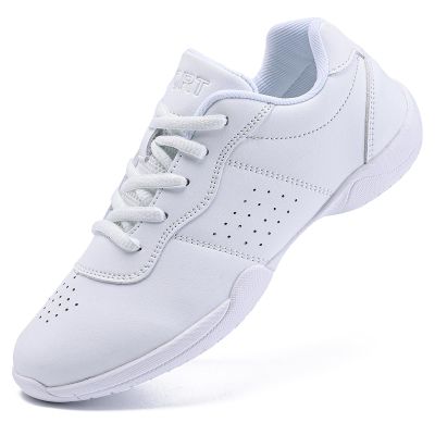 HWJHMX Cheer Shoes Girls White Shoes Youth Womens Cheerleading Fashion Sports Shoes Training Athletic Comfortable Breathable Shoes Flats Kids Cheer Sneakers