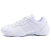 HWJHMX Cheer Shoes Girls White Shoes Youth Womens Cheerleading Fashion Sports Shoes Training Athletic Comfortable Breathable Shoes Flats Kids Cheer Sneakers view 3