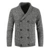 Bestgift Men's double-breasted sweater Dark grey M view 1