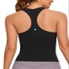 CRZ YOGA Butterluxe Racerback Tank Tops for Women - Yoga Workout Casual Gym Athletic Camisole Tight Sleeveless Shirts Black XX-Small view 1