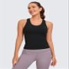 CRZ YOGA Butterluxe Racerback Tank Tops for Women - Yoga Workout Casual Gym Athletic Camisole Tight Sleeveless Shirts Black XX-Small view 2